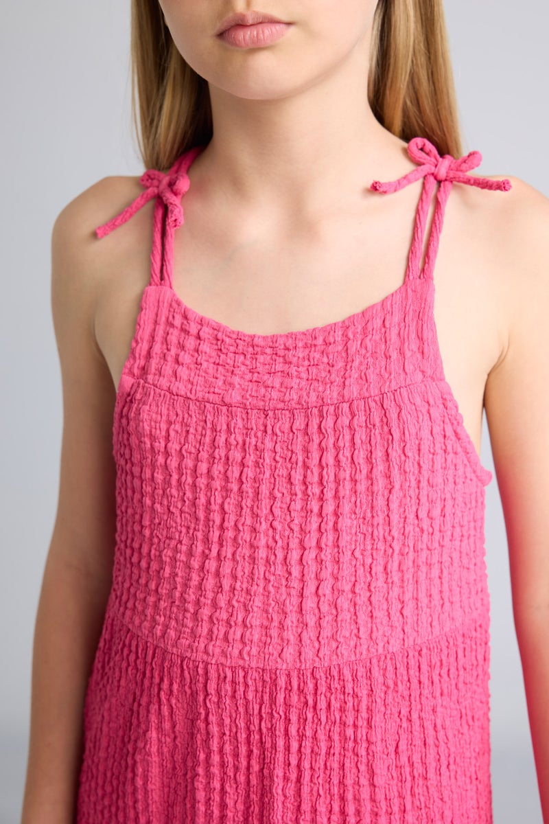 DeFacto Pink Girl Girl Square Collar Sleeveless Dress Casual - Image 4