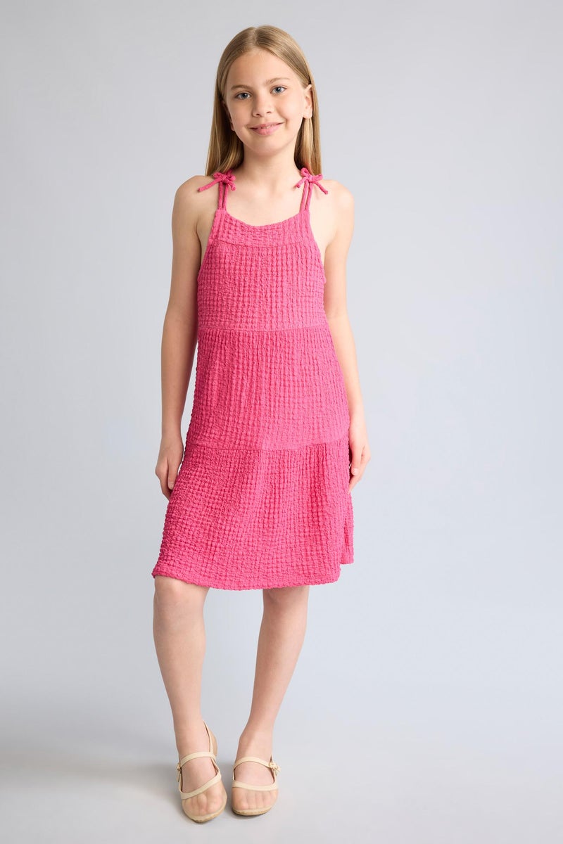 DeFacto Pink Girl Girl Square Collar Sleeveless Dress Casual - Image 3