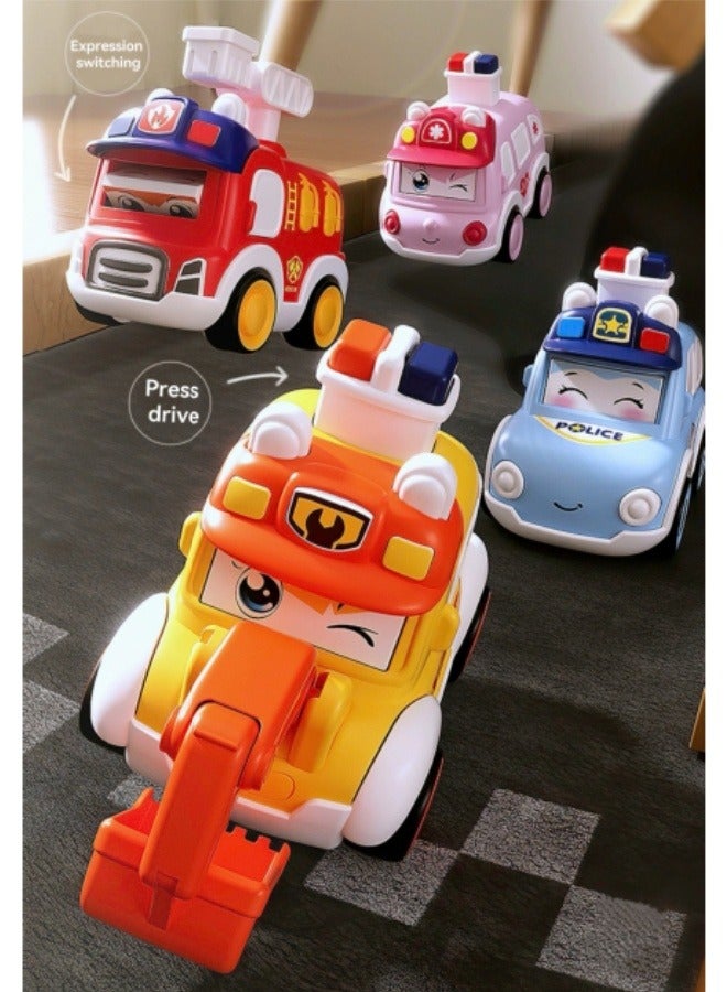 Children's Fire Truck Toy Cartoon Shatterproof Sliding Toy Car - Image 2