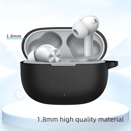 Cocoonkart Silicone Case Cover for Realme Buds T200 Lite | T200x (Earbuds Not Included) -Black - Image 3