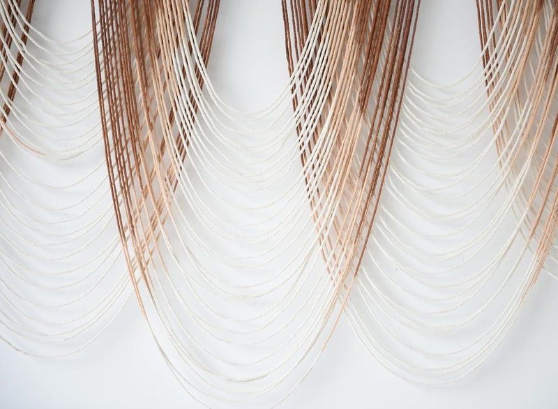 IOWER Macrame Wall Hanging, Brown, Dip-Dyed, Wall Decor for Living Room, Bohemian Fiber Art for Office Decoration, 59 inches W x 41 inches H - Image 5