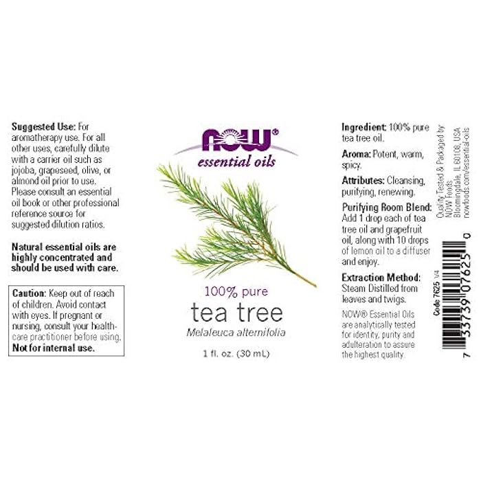 NOW Tea Tree Oil, 1-Ounce - Image 2