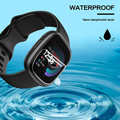 YMHML [ 6 Pack ] Compatible for Fitbit Versa 4 / Versa 3 Screen Protector, Fitbit Sense 2 / Sense Screen Protector, YMHML [Upgrade Flexible Film] Soft HD Clear Anti-Scratch Protector for Fitbit Accessories - Image 2