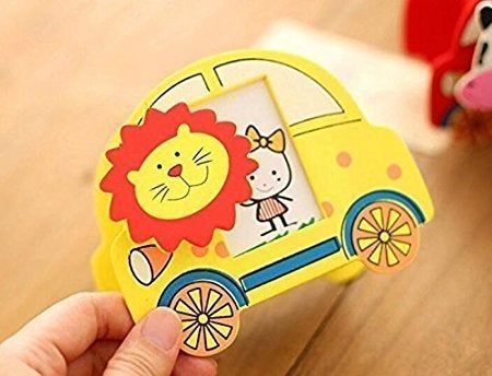 GOLD LEAF Wooden Car Shape Animal Design Pen Stand For return gift (Set Of 6pcs), Pencil Holders, Multicolor - Image 4