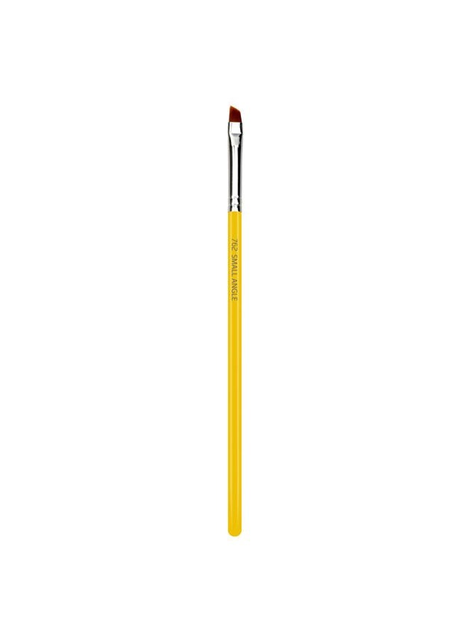 Bdellium Tools Bdellium Tools Professional Makeup Brush - Studio Series 762 Small Angle - With Soft Synthetic Fibers, For Shaping & Filling Eyebrows (Yellow, 1pc)  - Image 3