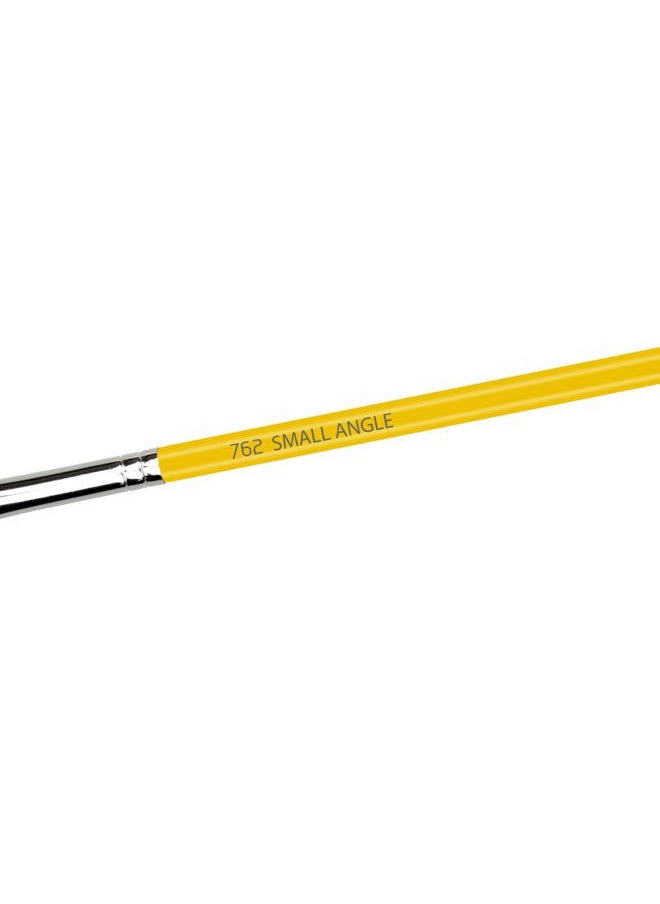 Bdellium Tools Bdellium Tools Professional Makeup Brush - Studio Series 762 Small Angle - With Soft Synthetic Fibers, For Shaping & Filling Eyebrows (Yellow, 1pc)  - Image 4