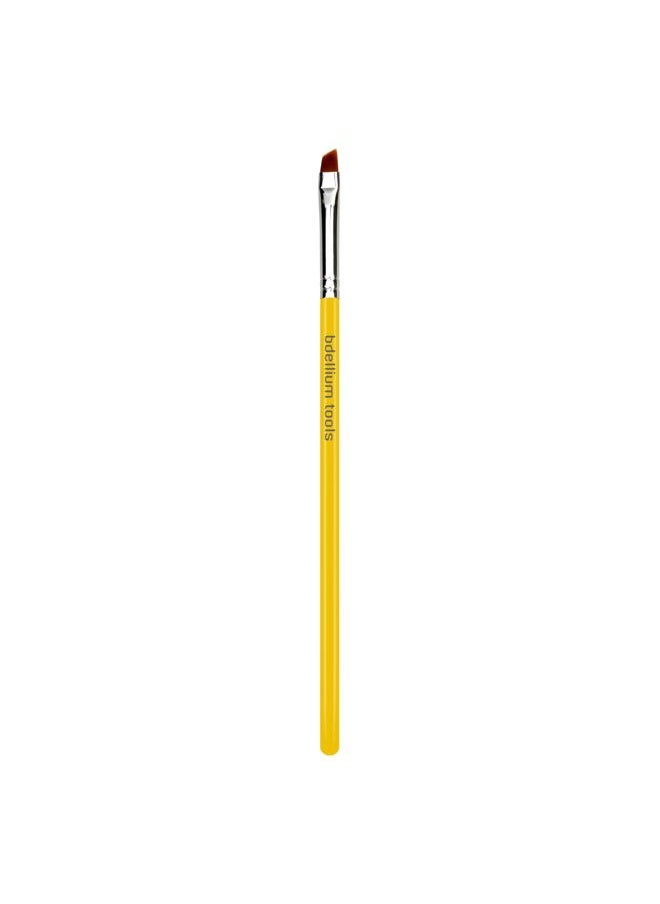 Bdellium Tools Bdellium Tools Professional Makeup Brush - Studio Series 762 Small Angle - With Soft Synthetic Fibers, For Shaping & Filling Eyebrows (Yellow, 1pc)  - Image 1