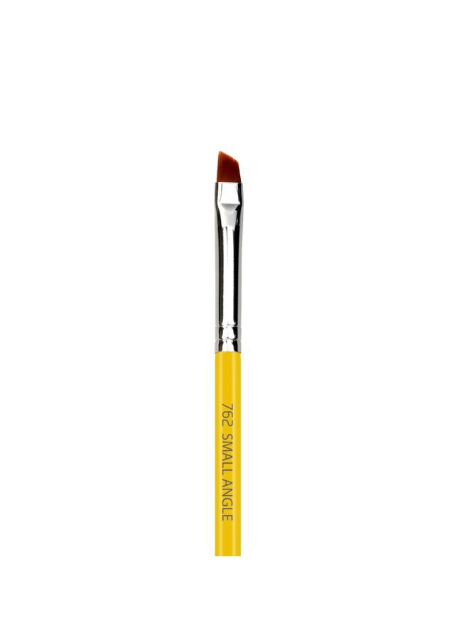 Bdellium Tools Bdellium Tools Professional Makeup Brush - Studio Series 762 Small Angle - With Soft Synthetic Fibers, For Shaping & Filling Eyebrows (Yellow, 1pc)  - Image 2