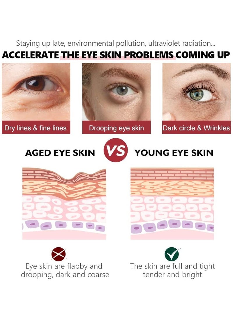 Vibrant Glamour Retinol Eye Serum Firming Collagen Anti-Aging Moisturizing Dark Circles Fade Fine Lines Remove Eye Bags - 30ml - Image 4