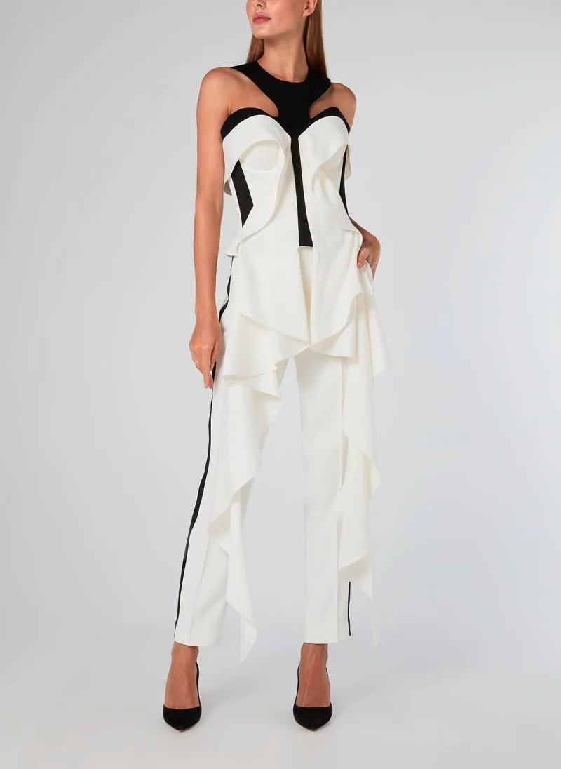 Valery kovalska Contrast Detailed Tuxedo Pants