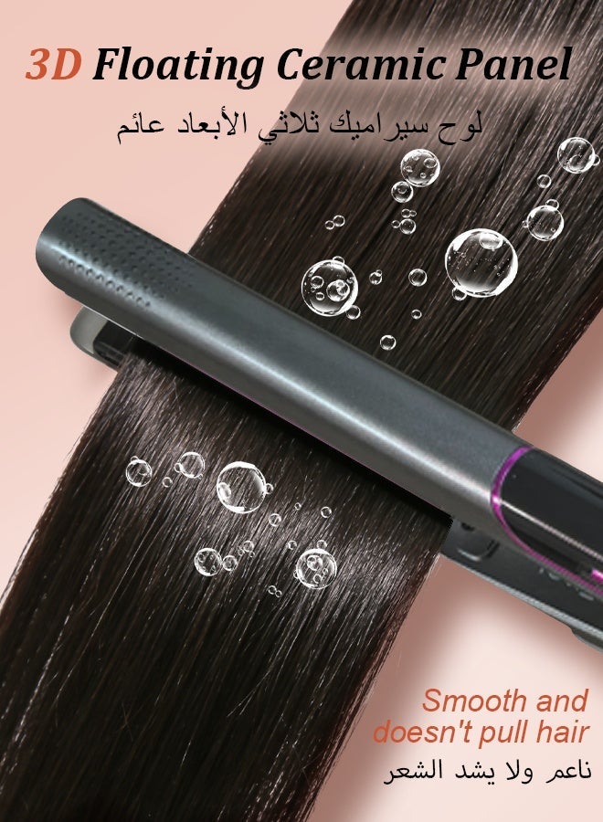 فوريول مكواة فرد وتجعيد الشعر 2 في 1، مكواة سيراميك مسطحة، تسخن حتى 230 درجة مئوية، مزودة بقفازات مقاومة للحرارة - Image 3