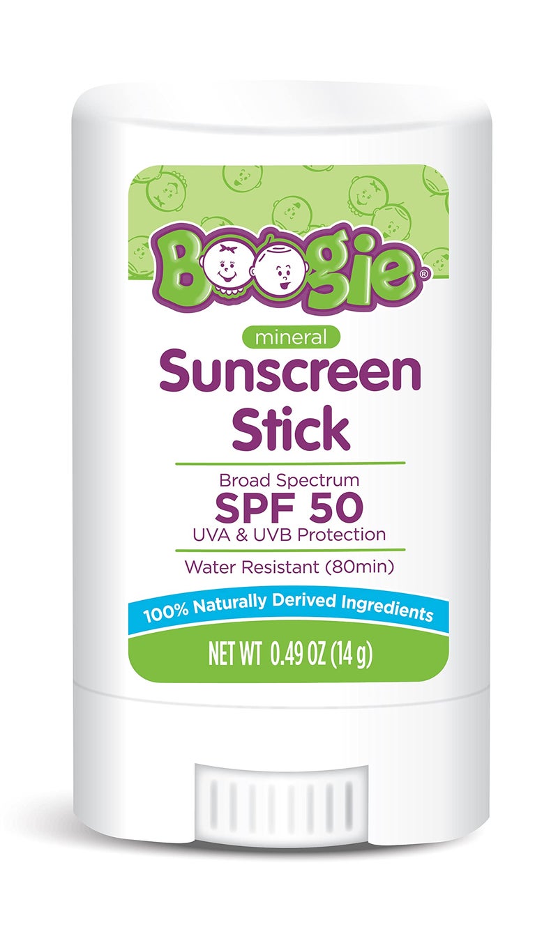 Boogie Baby Sunscreen Stick by Boogie Block, Mineral Sunscreen SPF 50, FSA'HSA Eligible, Travel Size Sunblock for Kids, Zinc Oxide, Water Resistant, Vegan, Fragrance Free Pack of 1 - Image 1