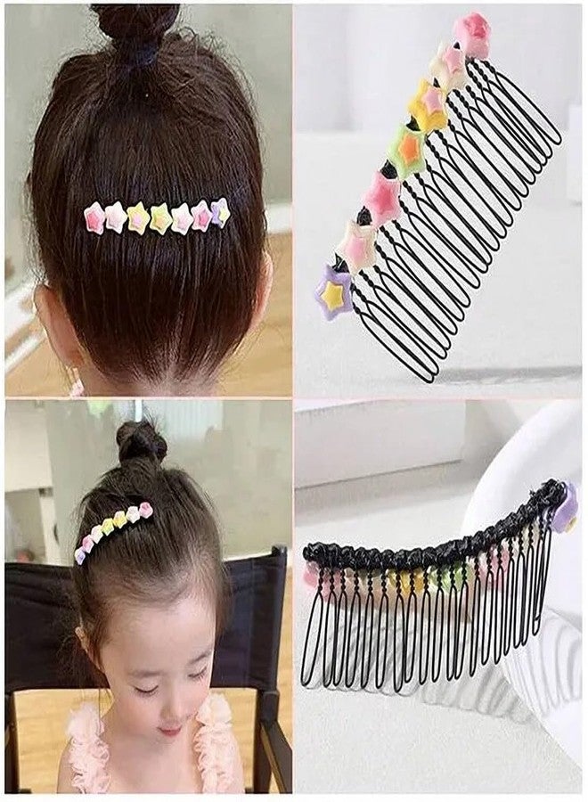 EvoNest Hair Comb with Pastel Star Decorations, Black Metal Spring Clip Hair Accessory for Women, Girls (4Y) - Image 5