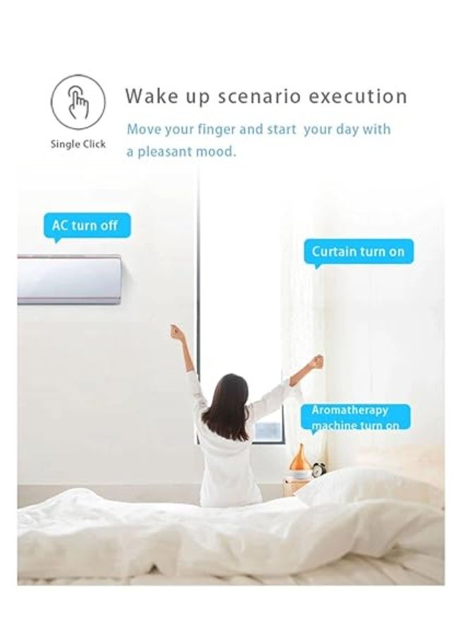 MOES مفتاح مشهد اللمس Zigbee من MOES – 2 مجموعة (أبيض) | وحدة تحكم مشهد ذكية، لوحة لمس، تعمل مع Tuya و Smart Life، متوافقة مع محور Zigbee - Image 2