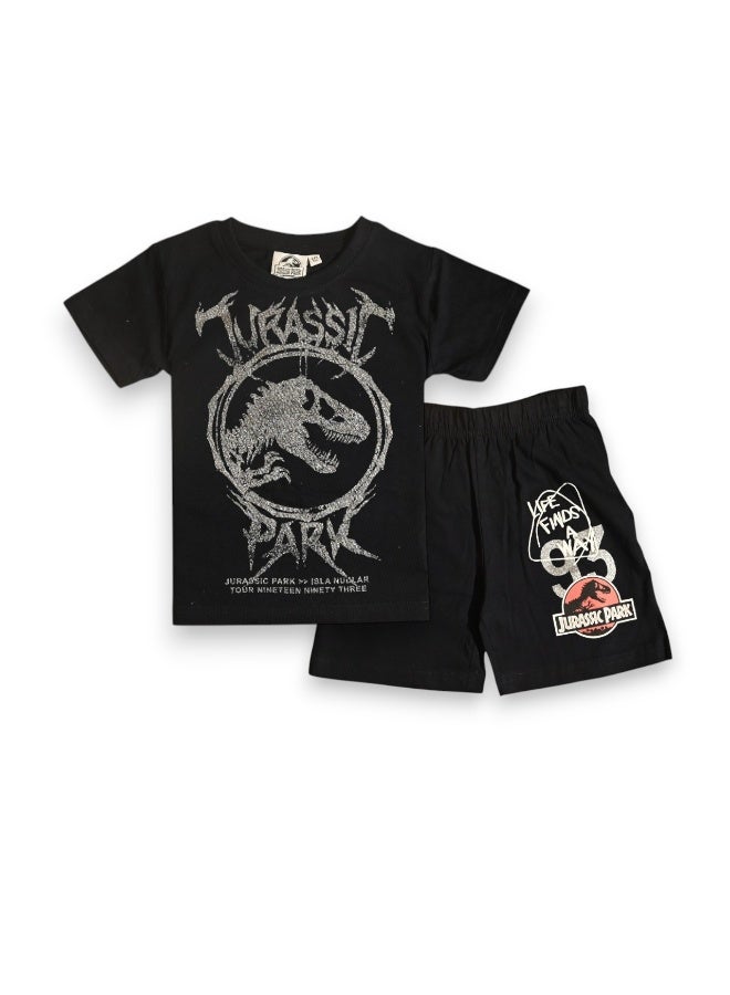 JURASSIC PARK | BOYS T-SHIRT & SHORTS SET | 100% COTTON - Image 1