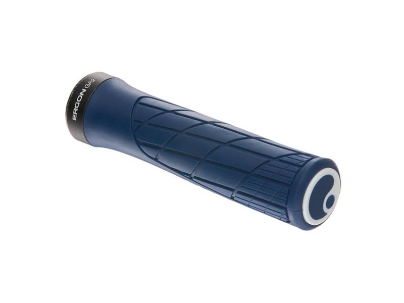 Ergon GA2 MTB All-Mountain Bike Grips – Ergonomic, Adjustable, Soft German Rubber for Trail, XC, Freeride & Bikepacking, Nightride Blue - Image 3