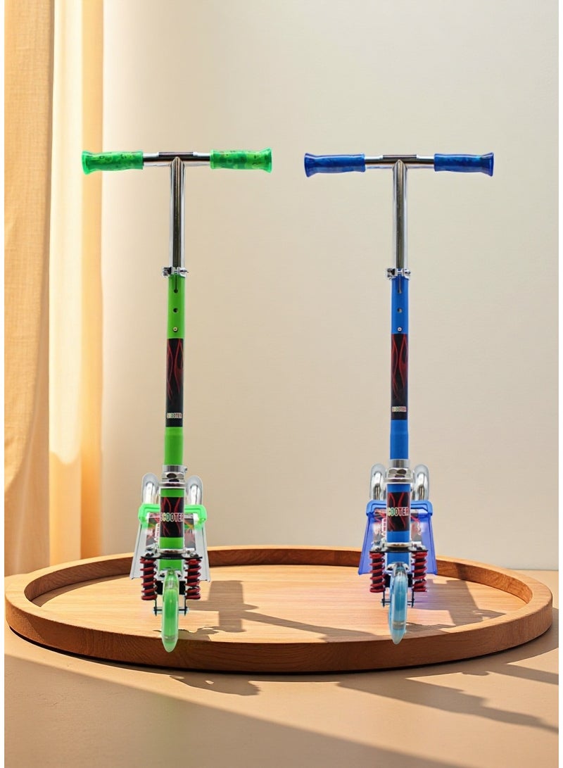 EASY FUTURE Kick Scooter for Kids Ages 3–8 with LED PU Wheels, Foldable & Adjustable Handlebar, and Rear Brake - Image 4