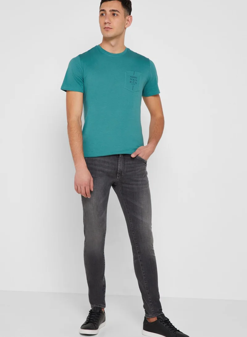 Mango Man Jude Rinse Wash Skinny Fit Jeans