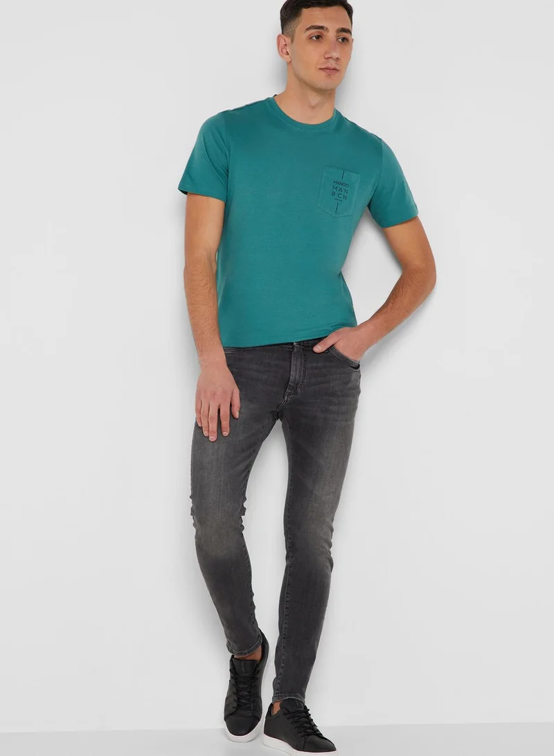 Mango Man Jude Rinse Wash Skinny Fit Jeans