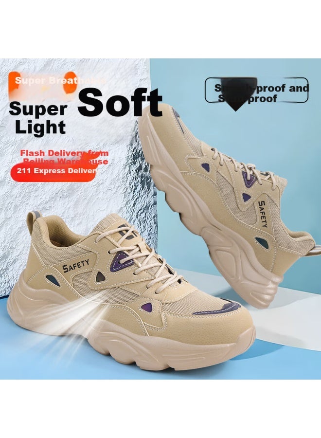 WELDON حذاء عمل آمن للرجال من وايلون شيلد صيفي خفيف الوزن وقابل للتنفس مع حماية من الصدمات وقاعدة ناعمة F123 38 - Image 2