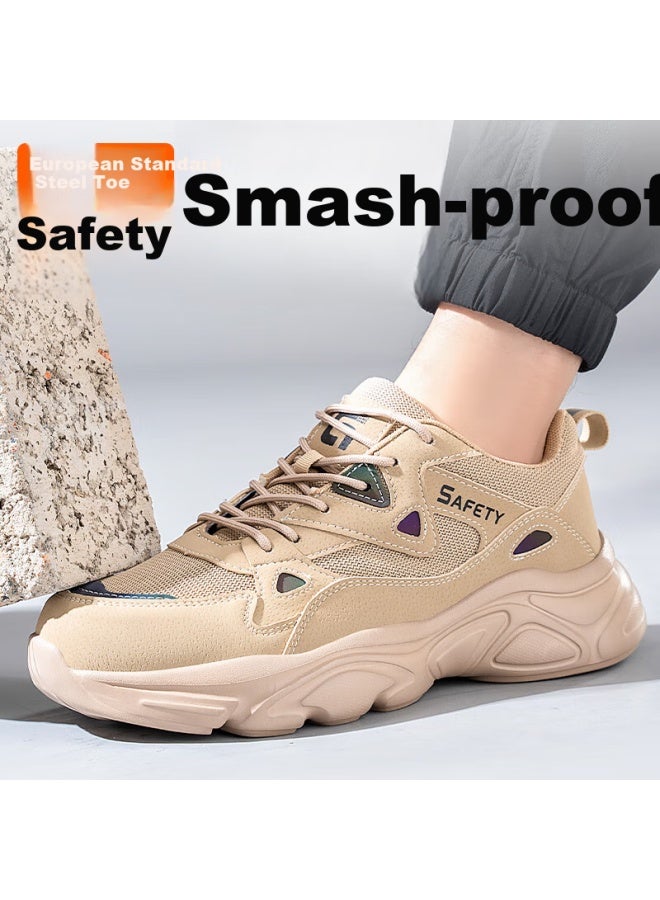 WELDON حذاء عمل آمن للرجال من وايلون شيلد صيفي خفيف الوزن وقابل للتنفس مع حماية من الصدمات وقاعدة ناعمة F123 38 - Image 3