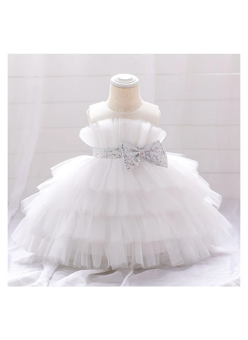 D'Daniela Fluffy Party Dress "Juliet" White Colour for 2 Yrs