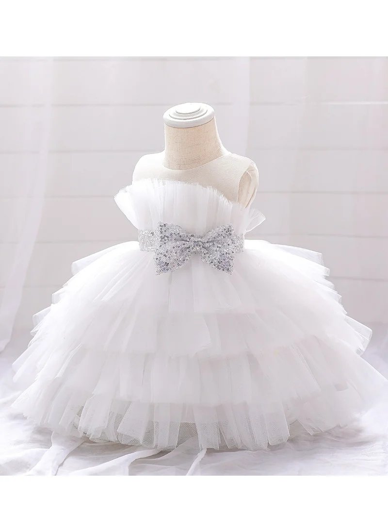 D'Daniela Fluffy Party Dress "Juliet" White Colour for 2 Yrs