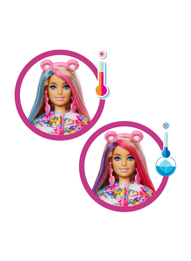 Barbie Cutie Reveal Care Bears Doll & Accessories, Series 2 Togetherness Bear With 10 Surprises Including Color Change & Mini Bear - Image 2