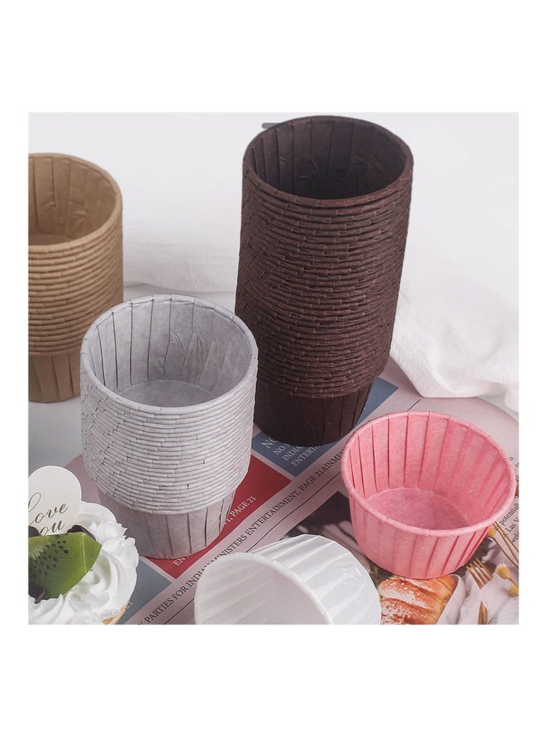 إكسفور 150 قطعة من أكواب الخبز للاستعمال مرة واحدة ، قوالب مافن وكب كيك صغيرة ، مقاومة للحرارة العالية ، ورق زيت السيليكون المقاوم للزيت ، أغلفة الخبز ، زينة حفلات أعياد الميلاد ، ملحقات الخبز - Image 2