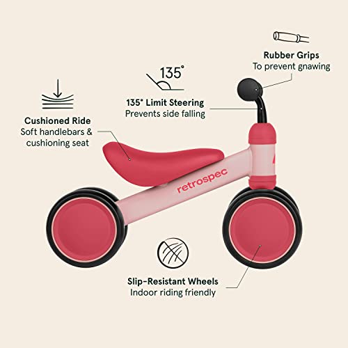Retrospec Cricket Baby Walker Balance Bike with 4 Wheels for Ages 12-24 Months - Baby Toys & Toddler Toys for 1 Year Olds - Ride On Bicycle - Boys & Girls - Image 4