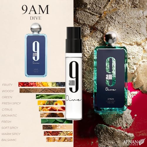 Afnan 9 Series Discovery Kit 5Piece Miniature Perfume Set 2ml x 5 Vials - Image 3
