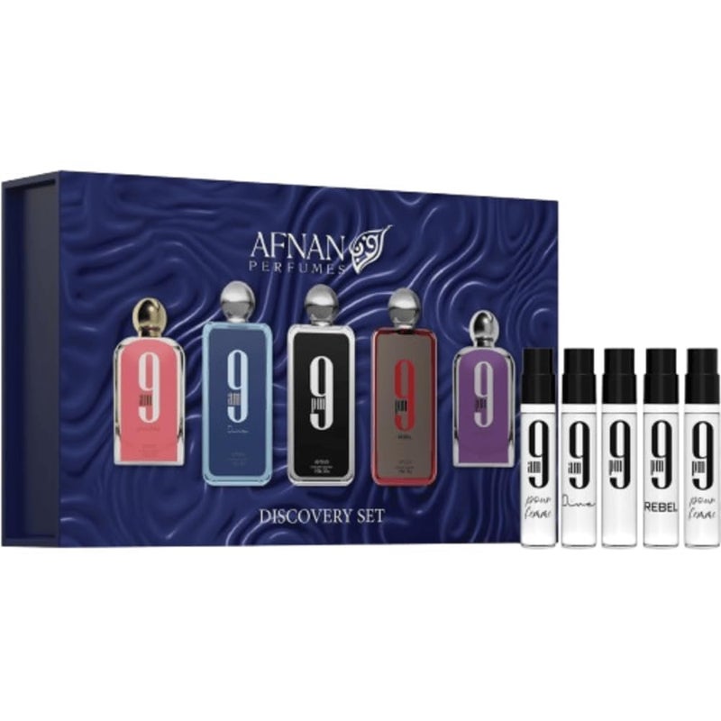 Afnan 9 Series Discovery Kit 5Piece Miniature Perfume Set 2ml x 5 Vials - Image 2