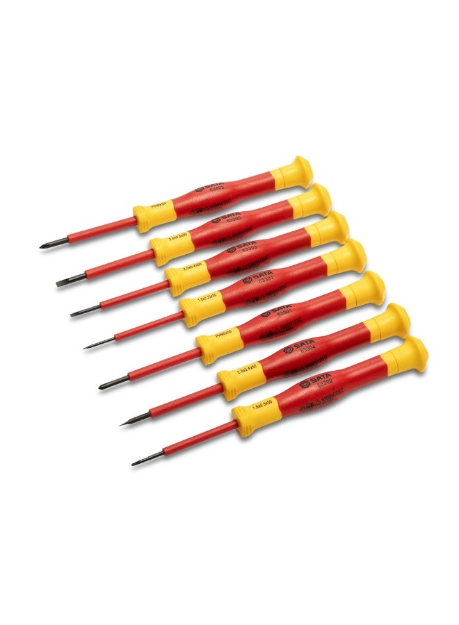 SATA ST09318 7-Piece VDE Insulated Precision Combination Screwdriver Set - Image 1