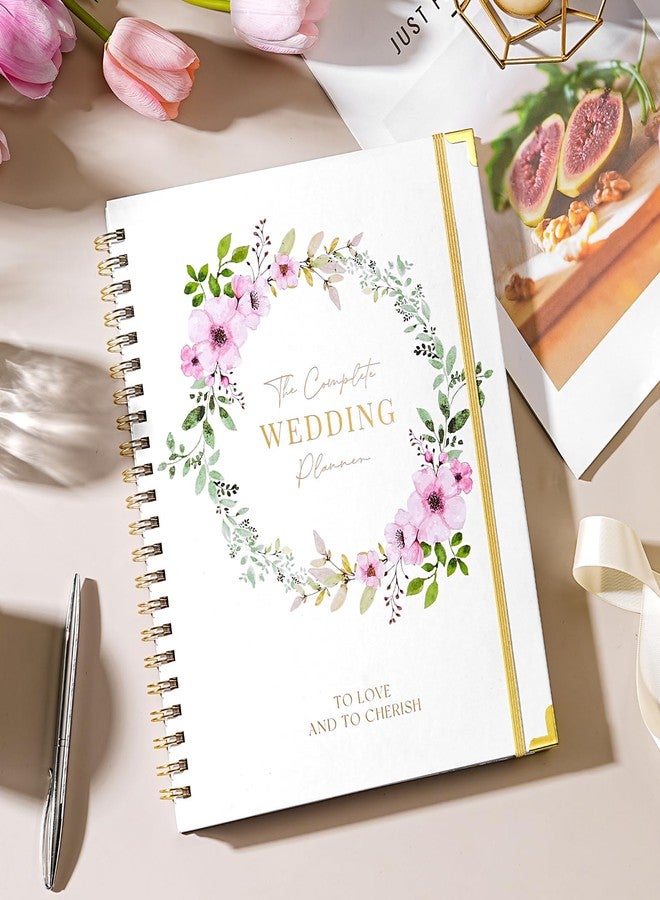 Lortarl Wedding Planner for Bride - Wedding Planner Book and Organizer, 8.5" x 11" with Tabbed Sections, Metal Corner, 5 Inner Pockets, Sticker, Wedding Countdown Calendar - Image 2
