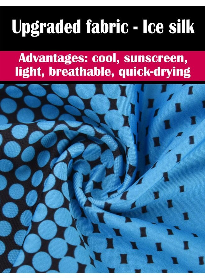 ZCM-HAPPY Pair of Sunscreen Ice Silk Arm Sleeves and UV Protected Cycling Face Mask - Image 4
