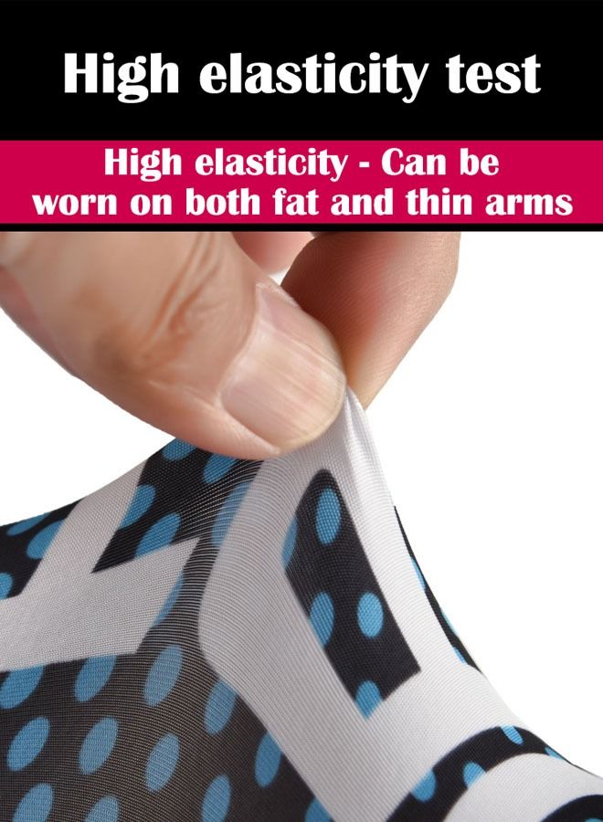 ZCM-HAPPY Pair of Sunscreen Ice Silk Arm Sleeves and UV Protected Cycling Face Mask - Image 3