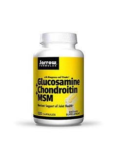 jarrow formulas Glucosamine + Chondroitin + Msm 120 Capsules Nutrient Support Of Joint Health With Vitamin C & Manganese 30 Servings  - Image 1