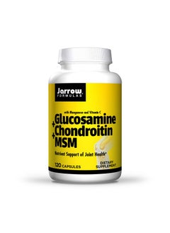 jarrow formulas Glucosamine + Chondroitin + Msm 120 Capsules Nutrient Support Of Joint Health With Vitamin C & Manganese 30 Servings  - Image 2