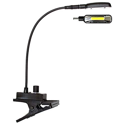 DISHIN 18 LED Modern Plastic Clip Desk Lamp with USB Port and Power 3 Brightness Levels (White) - Image 5