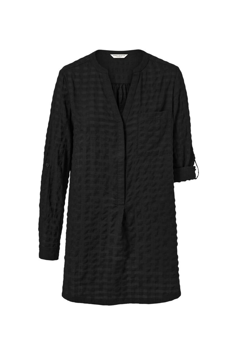 Tchibo Women Split Neck Long Sleeve Tunic, Black - Image 3