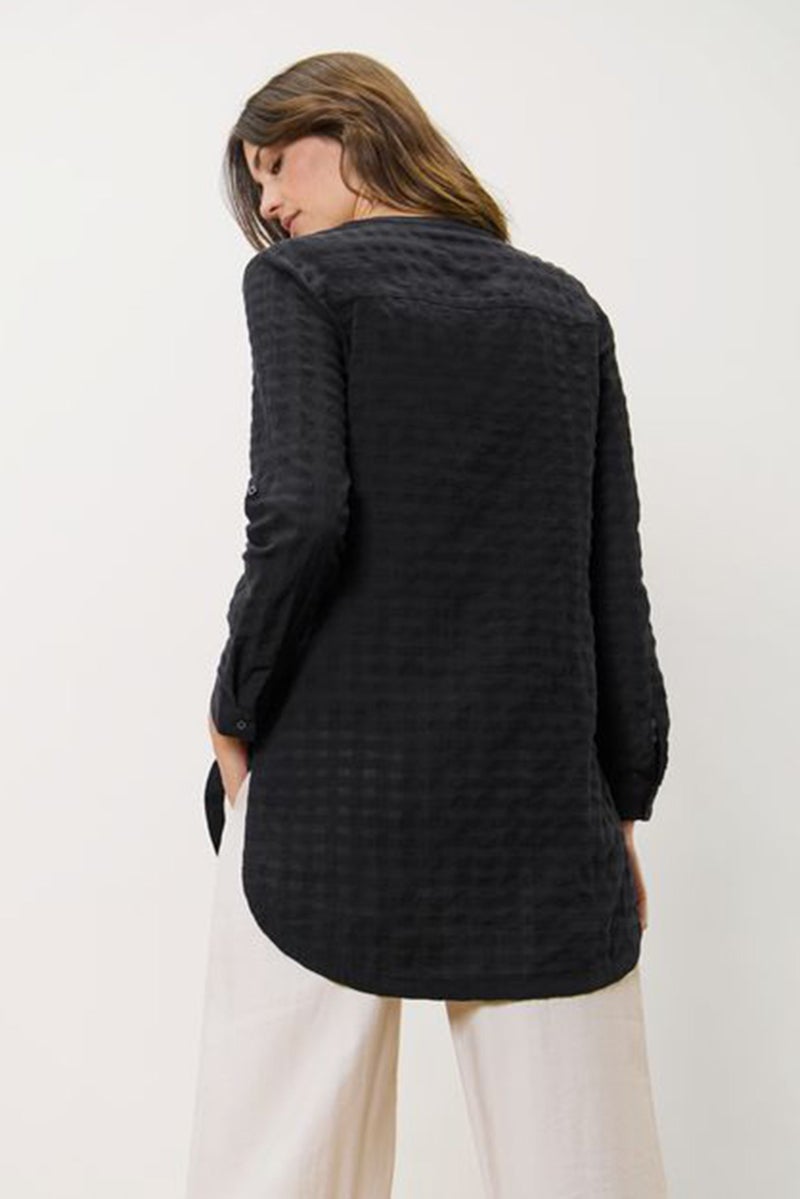 Tchibo Women Split Neck Long Sleeve Tunic, Black - Image 2