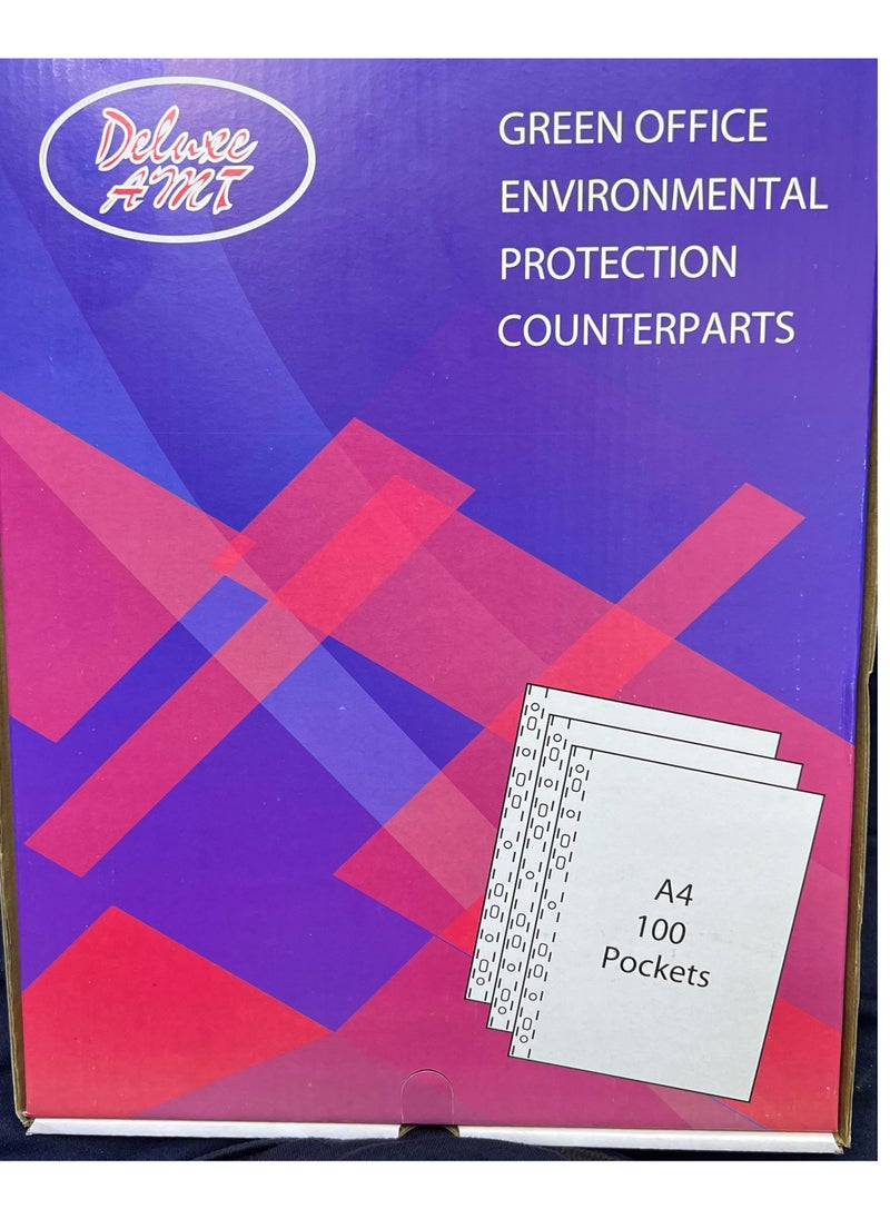 Deluxe Amt - 60 Micron A4 Sheet Protector Clear Pack Of 100 - Image 1