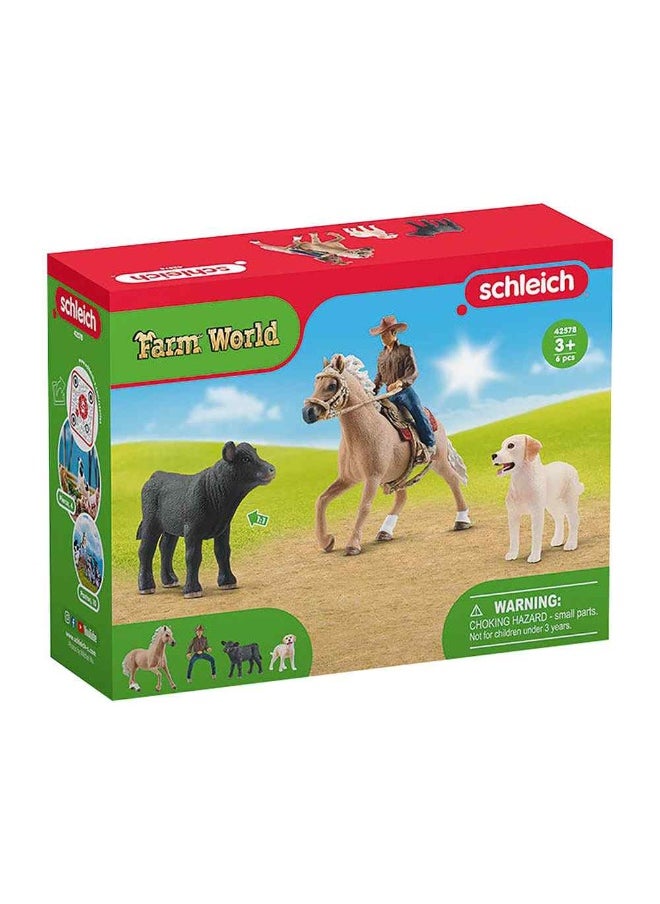 Schleich Farm World Western Riding Adventures Figure With Accessories  - Image 1