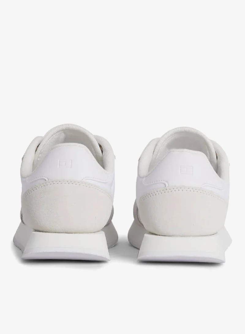 TOMMY HILFIGER Suede Mixed Texture Runner Sneakers