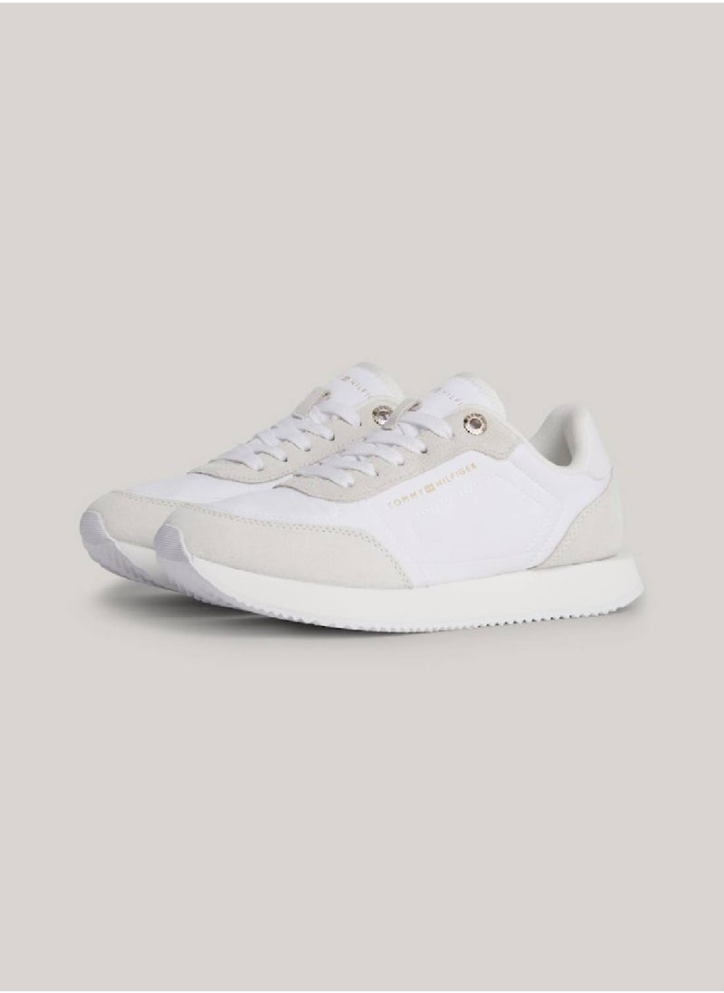 Women's Suede Mixed Texture Runner Trainers -  Suede upper, White - pzsku/Z22B658397F55851A43CDZ/45/_/1724216746/82b9712f-4381-4b77-b341-d00d54c3084d