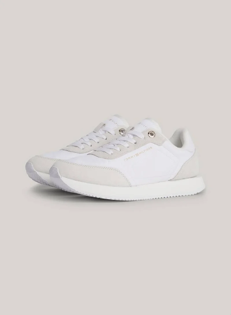 TOMMY HILFIGER Suede Mixed Texture Runner Sneakers