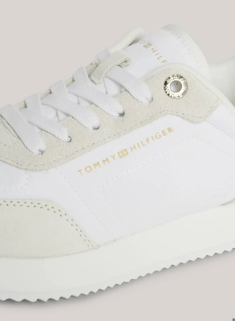 TOMMY HILFIGER Suede Mixed Texture Runner Sneakers