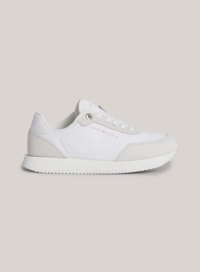 TOMMY HILFIGER Suede Mixed Texture Runner Sneakers