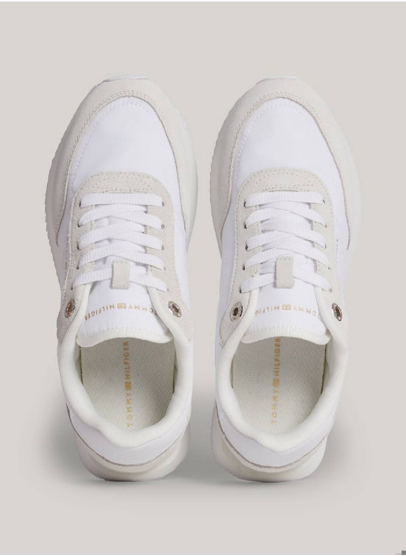 Suede Mixed Texture Runner Sneakers