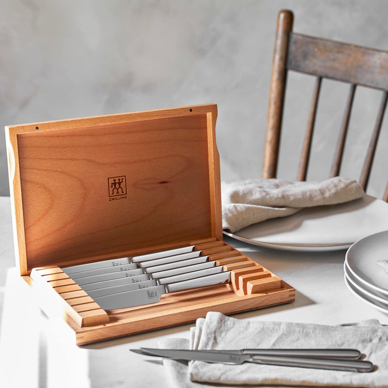 Zwilling ZWILLING Razor-Sharp Steak Knives set of 8, German Engineered Informed by 290+ Years of Mastery, Silver  - Image 2
